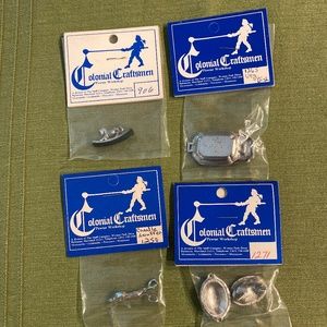 Colonial Craftsman Pewter Dollhouse Stieff Miniatures 906 1265 1250 1271